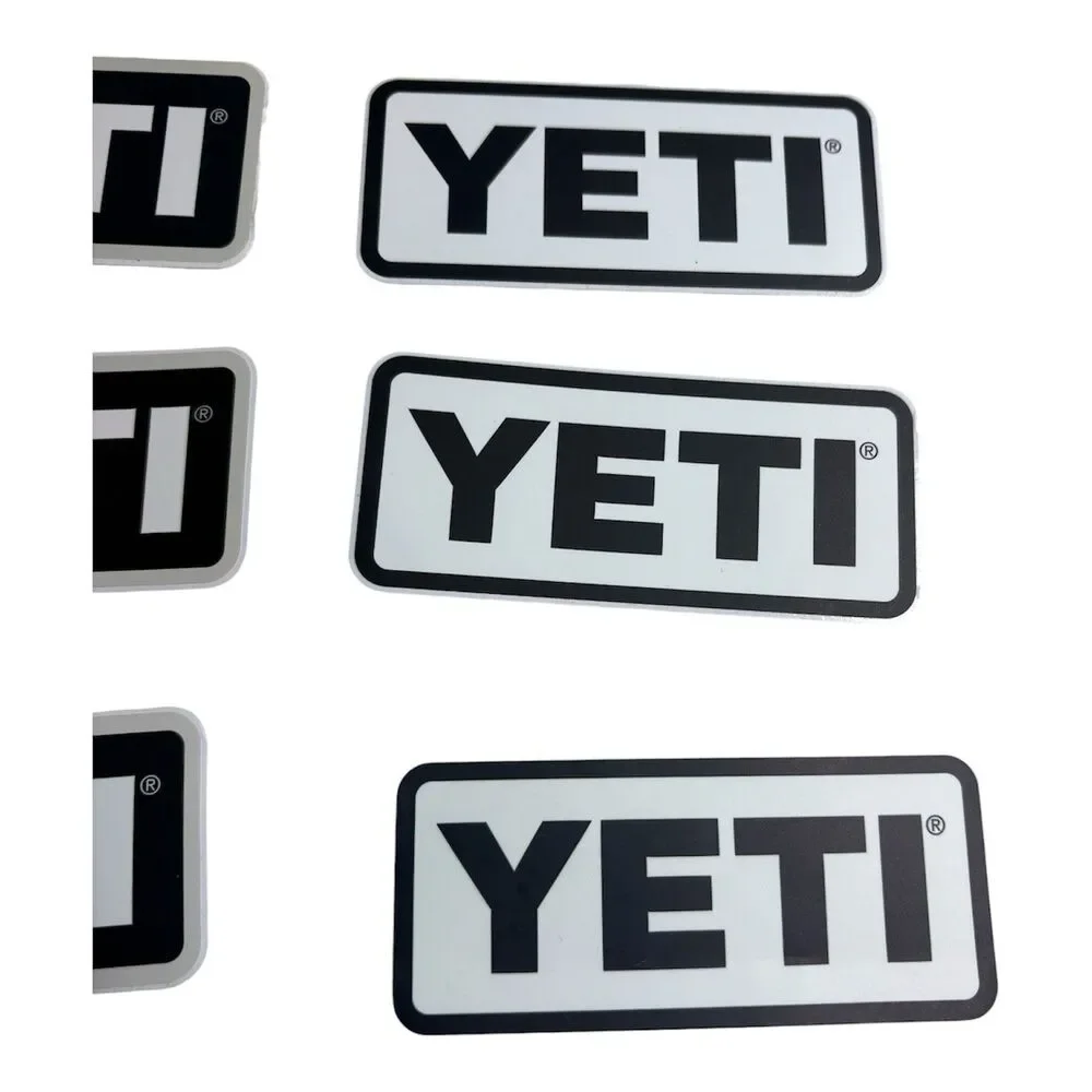 Authentic YETI Decal Stickers Brand New 6 Stickers Navy Blue White Original